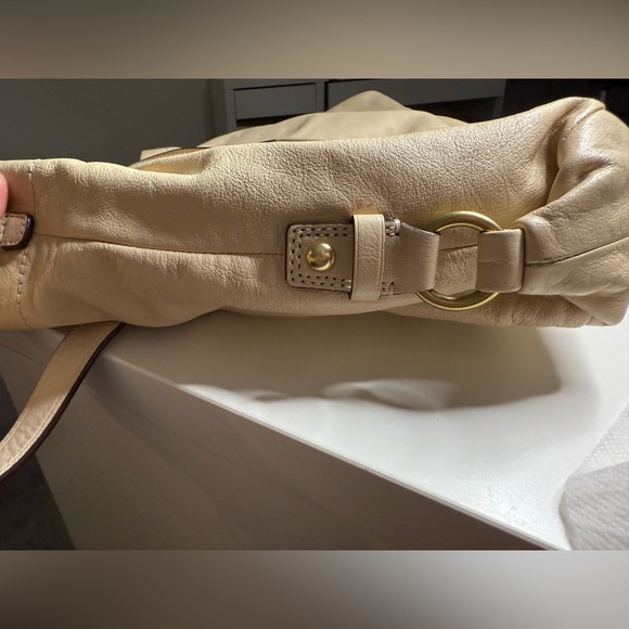 Coach Ashley Leather Carryall Shoulder Bag Beige Cream - Picture 5 of 10